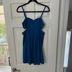 Sparkle & Fade Blue Cut Out Party Dress Size Medium